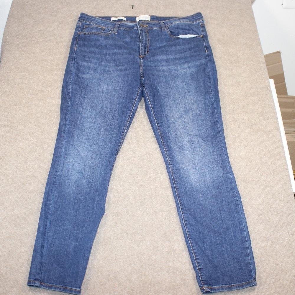 Universal Thread Mid-Rise Skinny Jeans Womens 16/33R Medium Wash Blue Denim